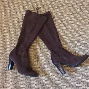 Brown Faux Suede Boots